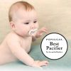 Picture of Nanobebe Baby Pacifiers 0-3 Month - Orthodontic, Curves Comfortably with Face Contour, Award Winning for Breastfeeding Babies, 100% Silicone - BPA Free. Perfect Baby Registry Gift 2pk,White