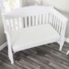 Picture of Everyday Kids Fitted Crib Sheet, 100% Soft Breathable Microfiber Baby Sheet, Fits Standard Size Crib Mattress 28in x 52in, White Nursery Sheet