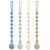 Picture of Cuddle Campus Silicone Pacifier Clip Holder with One Piece Design, Pack of 4 Soft Flexible Binky Clips with Texture for Baby Boy and Girl Set 1(6M+)