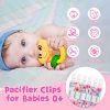 Picture of Babygoal Floral Pacifier Clips, 6 Pack Binky Paci Holder Clips and Leash for Boys and Girls Fits for Most Pacifier, Binkie Styles & Baby Teethers & Toys and Gift 6PS16