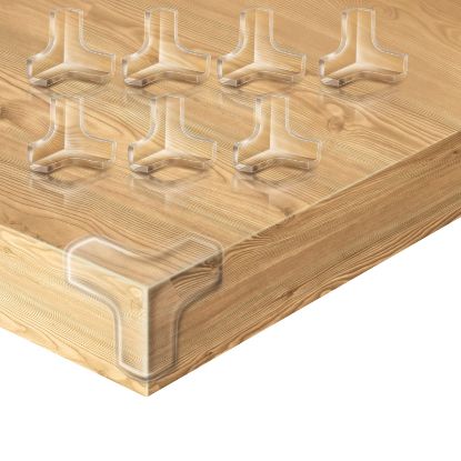 Picture of 8 Pack Corner Protectors, Clear Table Corner Guards Protectors Baby Proof Furniture Corners & Edges Safety Bumpers Covers, T-Shaped
