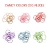 Picture of 200PCS Elastic Hair Ties, No Crease Hair Small Ponytail Holders for Kids Girls Baby Toddler, Marcon Color, Christmas Gifts Holiday Accessories