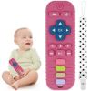 Picture of Baby Teether Toy for Babies 0-24 Months TV Remote Control Shape Chew Toy Teething Relief Baby Toys for Infants (Rose red)