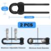 Picture of Baby Proofing Cabinets,Cabinet Locks for Babies,2 Pack U-Shaped Child Locks for Cabinets, Child Proof Cabinet Latches,Child Safety Cabinet Locks with Adjustable by SPISPI (Black)