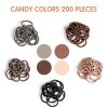 Picture of 200PCS Elastic Hair Ties, No Crease Hair Small Ponytail Holders for Kids Girls Baby Toddler, Neutral Color, Christmas Gifts Holiday Accessories