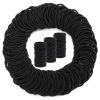 Picture of 150PCS Elastic Hair Ties, No Crease Hair Ponytail Holders for Women, Men, Girls and Boys, Large No Damage Hair Ties for Thick Thin Hair, Black (4mm)