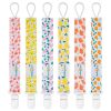 Picture of Babygoal Floral Pacifier Clips, 6 Pack Binky Paci Holder Clips and Leash for Boys and Girls Fits for Most Pacifier, Binkie Styles & Baby Teethers & Toys and Gift 6PS14