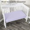 Picture of Everyday Kids Fitted Crib Sheet, 100% Soft Breathable Microfiber Baby Sheet, Fits Standard Size Crib Mattress 28in x 52in, Purple Nursery Sheet