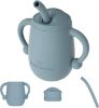 Picture of Cuddle Campus 100% Silicone Baby Training Cup, Shatterproof Toddler Sippy Cups with Straw, Open Cup for Baby, 6+ Months 4 Oz