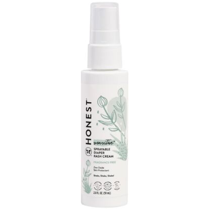 Picture of The Honest Company Baby Diaper Rash Cream Spray | Moisturizing + Calming Zinc Oxide | Hypoallergenic, Dermatologist Tested, Cruelty Free | 2 fl oz