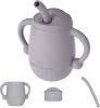 Picture of Cuddle Campus 100% Silicone Baby Training Cup, Shatterproof Toddler Sippy Cups with Straw, Open Cup for Baby, 6+ Months 4 Oz