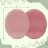Picture of S&T INC. Exfoliating and Massaging Cradle Cap Bath Brushes for Baby, Silicone - 2 Inch x 2.5 Inch, Pink, 2 Pack