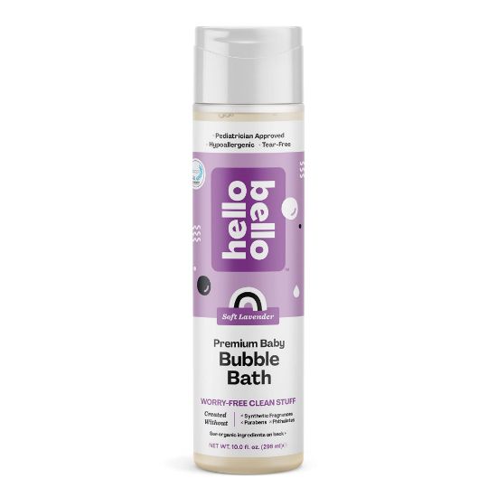 Picture of Hello Bello Bubble Bath, Gentle Hypoallergenic Formula for Babies and Kids, Vegan and Cruelty-Free, Soft Lavender Scented, 10 fl oz