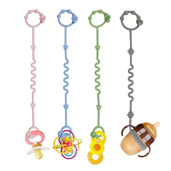 Picture of Toy Straps for Baby,RTMOK Silicone Setpacifier Clip,Applies to Car Seat Toy,Teether Toy,High Chair,Stroller Accessories,Baby Toy Clips,Cribs,Rocking Chair