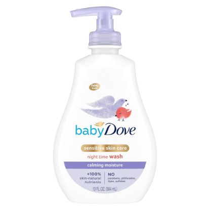 Picture of Baby Dove Sensitive Skin Care Baby Wash Calming Moisture For a Calming Bath Wash Hypoallergenic and Tear-Free, Washes Away Bacteria 13 oz