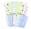Picture of Spasilk Washcloth Wipes Set for Newborn Boys and Girls, Soft Terry Washcloth Set, Pack of 10, Blue Elephants