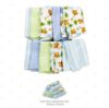 Picture of Spasilk 10 Pack Soft Terry Bath Washcloths - Newborn Boy or Girl, Blue Tiger