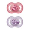 Picture of MAM Original Matte Baby Pacifiers, Binky for 6-16 Months, BPA-Free Silicone Nipple, Easy to Clean, Best for Breastfed Babies, Developed with Medical Experts, 2 Count Binkies with Sterilizer Case