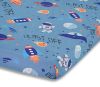 Picture of Baby Boy Fitted Crib Sheet Outerspace Adventures, 100% Soft Breathable Microfiber Baby Sheet, Fits Standard Size Crib Mattress 28in x 52in, Nursery Sheet