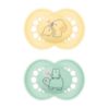 Picture of MAM Original Matte Baby Pacifiers, Binky for 6-16 Months, BPA-Free Silicone Nipple, Easy to Clean, Best for Breastfed Babies, Developed with Medical Experts, 2 Count Binkies with Sterilizer Case