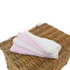 Picture of Synrroe Burp Cloths Large, Muslin Burp Cloths for Baby Girls and Boys, Pack of 4 Extra Absorbent and Soft Muslin, 6 Layers 20 by 10 Inches 100% Cotton (Pink-White 4 Pack)