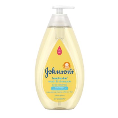 Picture of Johnson's Head-to-Toe Gentle Tear-Free Baby & Newborn Wash & Shampoo, Sulfate-, Paraben- Phthalate- & Dye-Free, Hypoallergenic Wash for Sensitive Skin & Hair, 27.1 fl. Oz