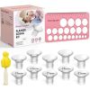 Picture of Nursi Luna Flange Sizing Kit 3 in 1 Ultimate with 10PCS Flange Inserts 13/15/17/19/21mm, Nipple Ruler, Cleaning Brush, Silicone Flanges Insert Kit for 24mm Most Pumps, Pumping Breastfeeding Essentials