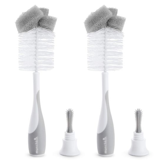 Picture of Munchkin® Sponge™ Bottle Brush, Grey, 2 Count (Pack of 1)