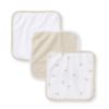 Picture of Burt's Bees Baby Infant Washcloths, 100% Organic Cotton, Soft and Super Absorbent Knit Terry & Woven Terry Wash Cloth - 3 Pack Set