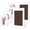 Picture of 2-Pack Inkless Hand and Footprint Kit - Ink Pad for Baby Hand and Footprints - Dog Paw Print Kit,Dog Nose Print Kit - Baby Footprint Kit, Clean Touch Baby Foot Printing Kit, Handprint Kit (Pecan)