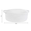 Picture of ABenkle Small Baskets with Handles - Decorative Durable Rope Woven Shelf Storage Organizer Bin, Gift Basket for Mother's Day Easter Baby Shower, 12"x8"x5", White