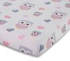 Picture of EVERYDAY KIDS Baby Girl Fitted Crib Sheet Sweet Owls, 100% Soft Breathable Microfiber Baby Sheet, Fits Standard Size Crib Mattress 28in x 52in, Nursery Sheet