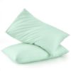 Picture of TILLYOU Toddler Pillowcase 2 Pack with Envelope Closure,13" x 18" Silky Soft Microfiber Travel Kids Pillowcase for Boys and Girls, Sage Green