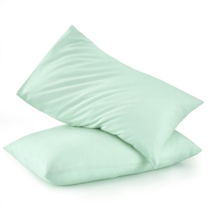 Picture of TILLYOU Toddler Pillowcase 2 Pack with Envelope Closure,13" x 18" Silky Soft Microfiber Travel Kids Pillowcase for Boys and Girls, Sage Green