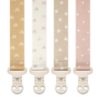 Picture of Stadela Baby Pacifier Clip Holder - Girl 4 Pack Gift Set - Boho Rainbow Suns Hearts Daisies Design (Belle)