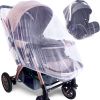 Picture of Durable Baby Stroller Mosquito Net (2 Pack) - Universal Elastic Edge Mesh Cover for Bassinets, Cradles, Playards, Car Seats & Mini Cribs | Breathable Travel Essential Newborn Protection (White)