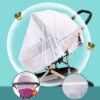 Picture of Durable Baby Stroller Mosquito Net (2 Pack) - Universal Elastic Edge Mesh Cover for Bassinets, Cradles, Playards, Car Seats & Mini Cribs | Breathable Travel Essential Newborn Protection (White)