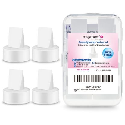 Picture of Maymom Duckbill Valves for Spectra. Designed for Spectra S1 Spectra S2 Spectra 9 Plus Spectra Dew 350 Not Original Spectra Pump Parts Spectra S2 Accessories Replace Spectra Valve (White, 4ct)
