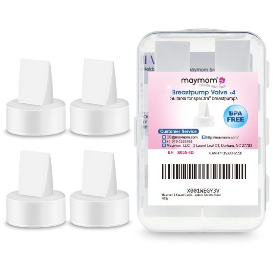 Picture of Maymom Duckbill Valves for Spectra. Designed for Spectra S1 Spectra S2 Spectra 9 Plus Spectra Dew 350 Not Original Spectra Pump Parts Spectra S2 Accessories Replace Spectra Valve (White, 4ct)