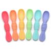 Picture of PrimaStella Silicone Chew Spoon Set for Babies and Toddlers | Safety Tested | BPA Free | Microwave, Dishwasher and Freezer Safe (Summer Rainbow Chew Spoon)