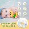 Picture of Babygoal Floral Pacifier Clips, 6 Pack Binky Paci Holder Clips and Leash for Boys and Girls Fits for Most Pacifier, Binkie Styles & Baby Teethers & Toys and Gift 6PS31