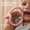 Picture of Frida Baby Get-A-Grip BabyTeether for Teething Relief | 100% Food-Grade Silicone Teething Toys for Baby 0-6, 12, 18 Months Infant, BPA-Free, PVC-Free | Pink