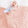 Picture of Yurhap Fleece Baby Blanket Heart Checkered Blanket, Ultra Soft Cozy Baby Blankets for Girls Boys, Fluffy Infant Toddler Newborn Receiving Blankets for Crib Stroller 30”×40” (Light Pink)