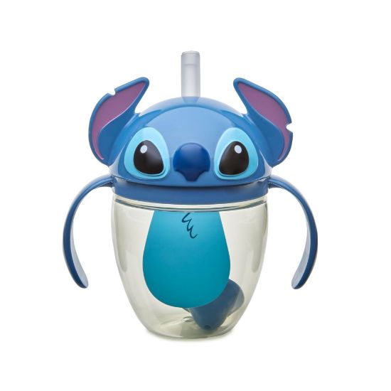 Picture of The First Years Disney Lilo & Stitch Weighted Straw Cup - Spill Proof Toddler Straw Cups with Flip Top Cover - Transition Sippy Cup - Toddler Feeding Supplies - 7 Oz - Ages 6 Months and Up