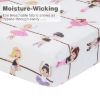 Picture of Baby Girl Fitted Crib Sheet Born to Dance Ballerina, 100% Soft Breathable Microfiber Baby Sheet, Fits Standard Size Crib Mattress 28in x 52in, Nursery Sheet