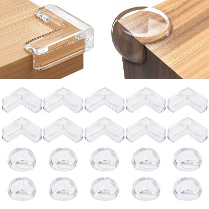 Picture of 20 Pack Corner Protector Baby, Table Corner Protectors for Baby Guards Clear for Furniture Corner Protectors Proof Covers Baby Safety