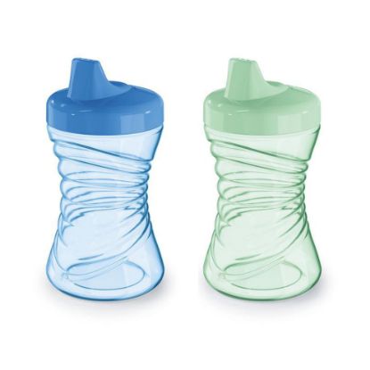 Picture of NUK Fun Grips Hard Spout Sippy Cup, 10 oz. | Easy to Hold, BPA Free, Spill Proof Toddler Cup, 2pack, Blue and Green