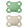Picture of MAM Original Matte Baby Pacifiers, Binky for 0-6 Months, BPA-Free Silicone Nipple, Easy to Clean, Best for Newborn Babies, Developed with Medical Experts, 2 Count Binkies with Sterilizer Case