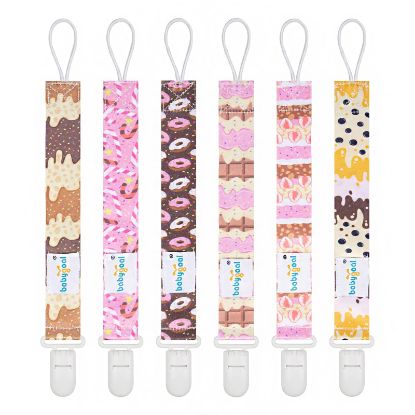 Picture of Babygoal Pacifier Clips, 6 Pack Binky Paci Holder and Leash for Boys and Girls Fits for Most Pacifier, Binkie Styles & Baby Teethers & Toys and Gift 6PB23