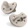 Picture of Chicco PhysioForma Luxe Silicone One Piece Pacifier for Babies Aged 6-16m | Fashion Textured Shield | BPA & Latex Free | Reusable Sterilizing Case | Grey, 2pk